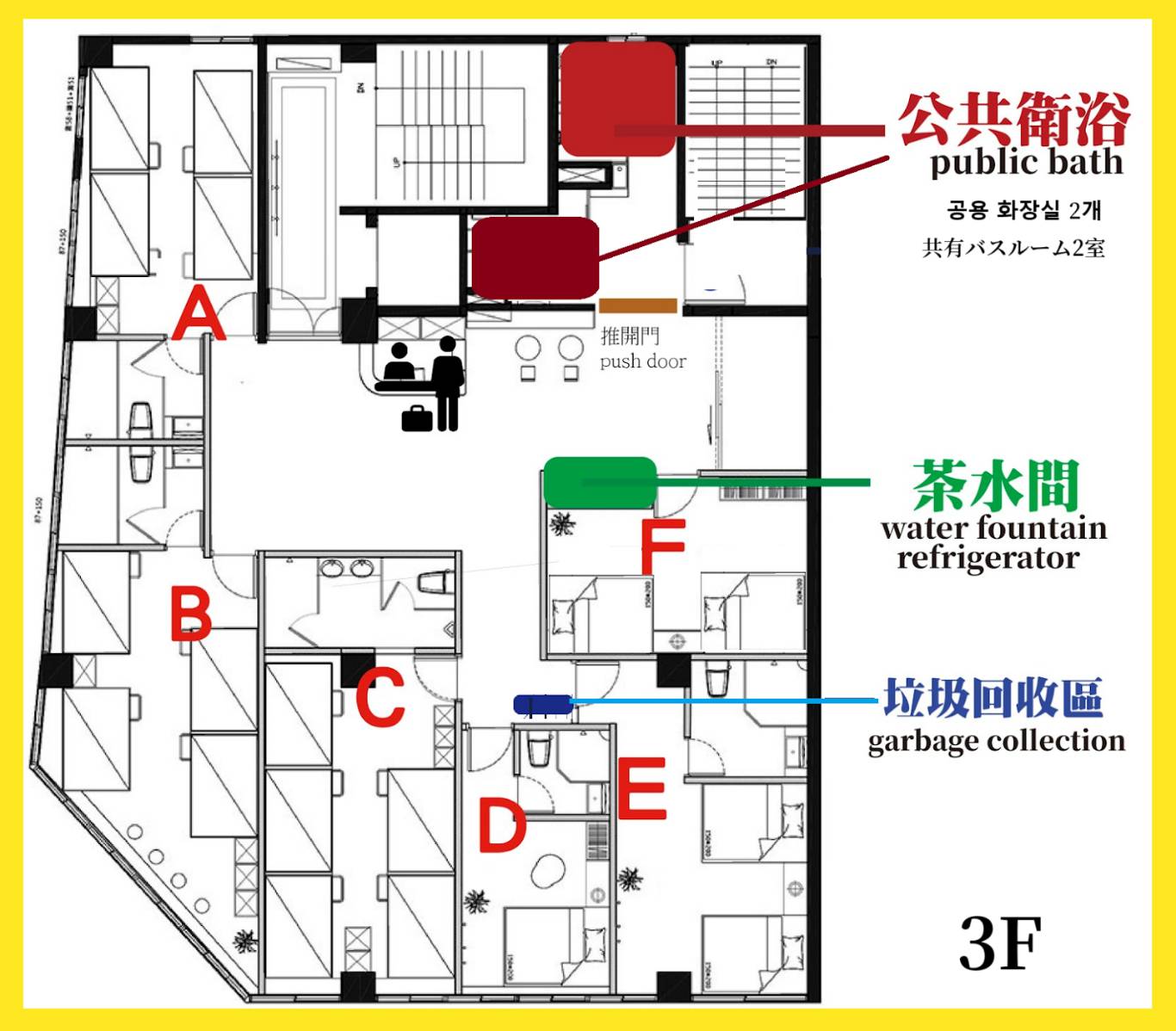 房間位置圖ABCDEF