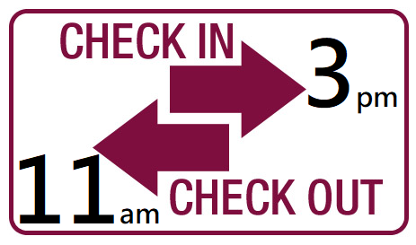 check-in and check-out